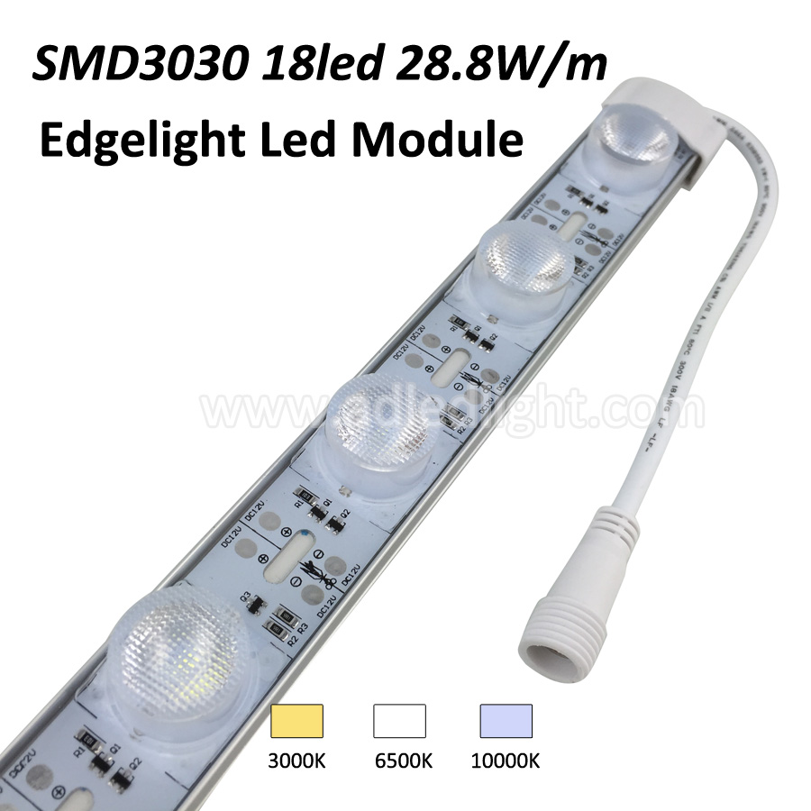Edge light bar for double side light box