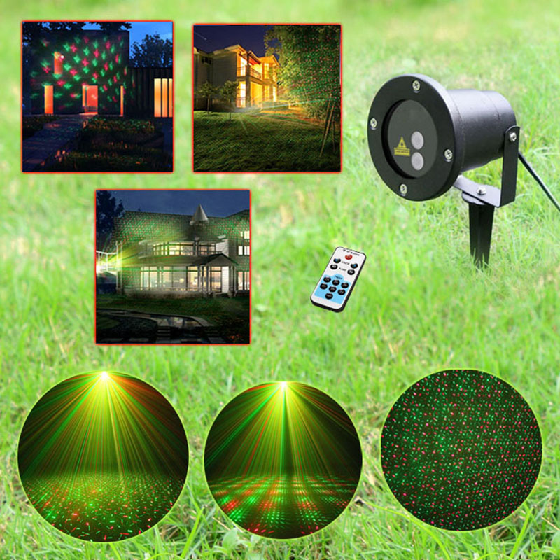 Hot Sale Red And Green Static Firefly IP65 Waterproof Christmas Decorative Garden Laser Light