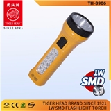 China Factory Tiger Head Plastic High Power Led Rechargeable Flashlight Torch