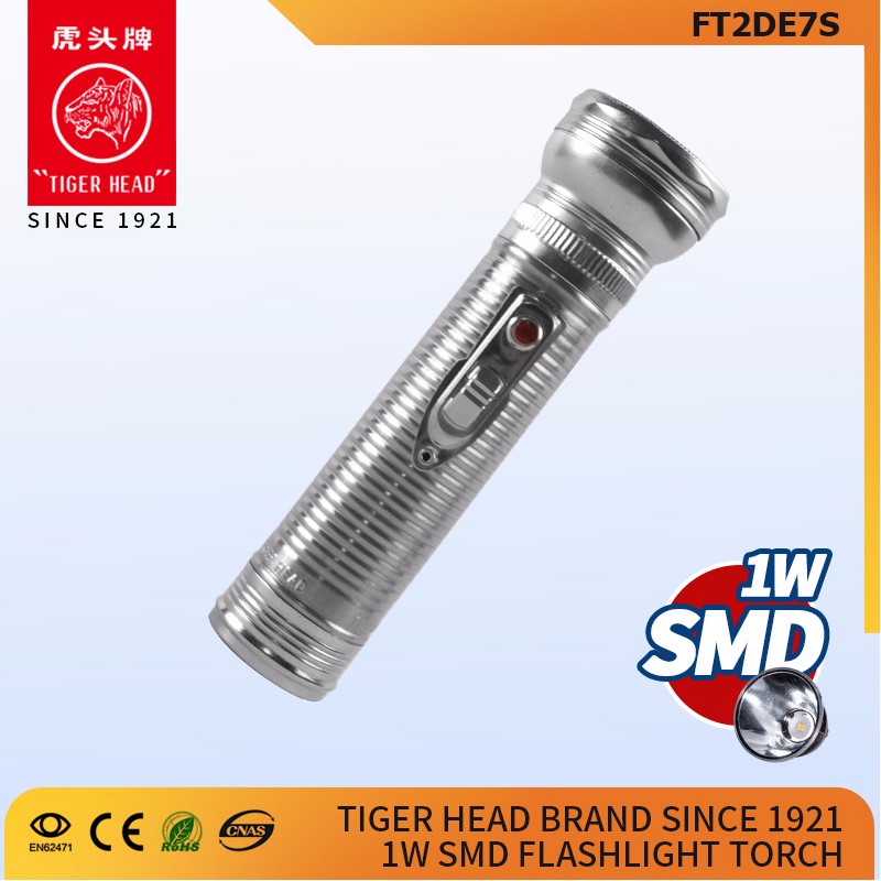 Hot Sell for African Tiger Head Branding Torch Metal LED Flashlight