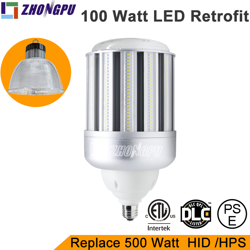 100W LED Corn Light E39 Mogul Bulb 277V
