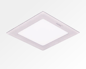 glass slim led panel light square 6w