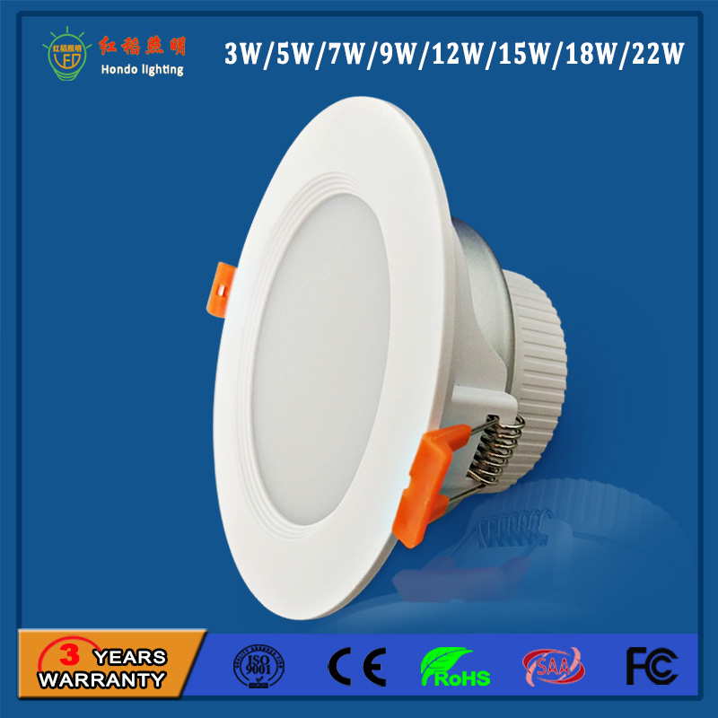 15W LED Down Light with High Lumen Output and Low Light Decay