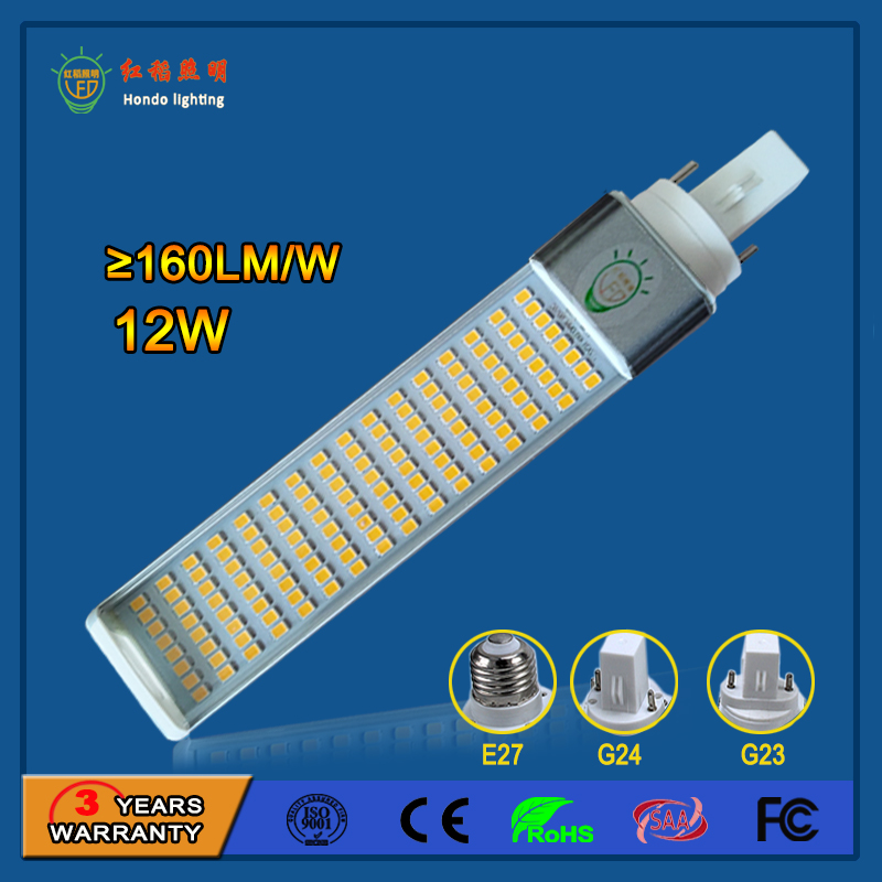 128PCS Epistar SMD2835 12W G24 LED Pl Lamp with Ce RoHS Approved