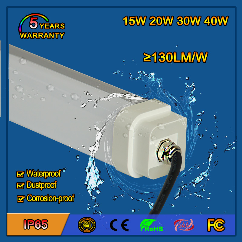 30W IP65 LED Tri-Proof Light with 5 Years Warranty