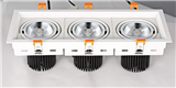 three head high range All Aluminum LED COB Grille dared lights CREE chip CUTOUT 340mm and 125mm