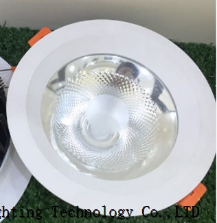 All white round LED COB embedded downlight 2.5 inch to 8 inch 5w to 30w CREE Bridgelux chip