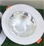 All white round LED COB embedded downlight 2.5 inch to 8 inch 5w to 30w CREE Bridgelux chip
