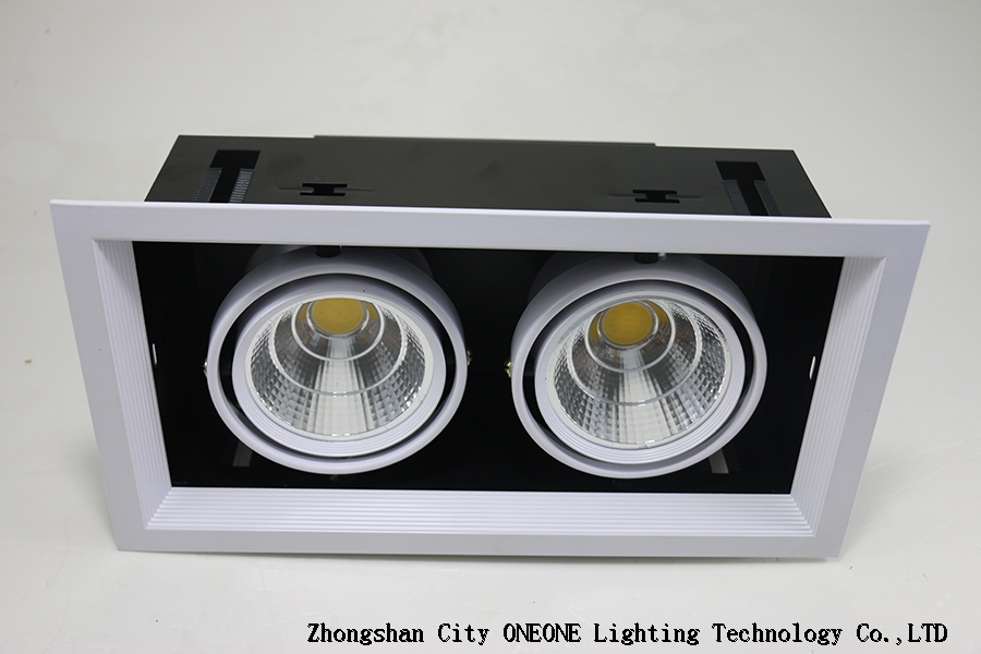 Popular double COB grille lamp 2 times 10w to 2 times 30w LED CREE PHILIPS BRIDGELUX CHIP