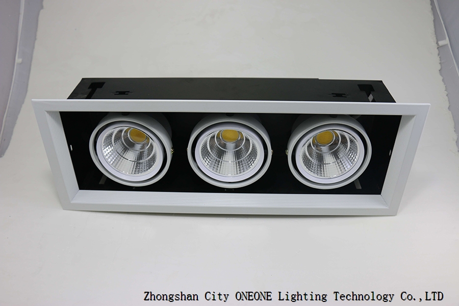 popular high range LED three head grille spotlight 3 times 10w to 3 times 30w CREE PHILIPS Bridgelux