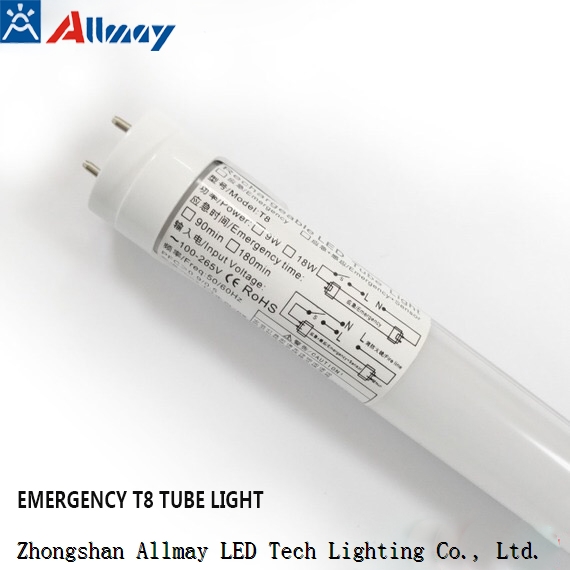 2FT 4FT 9W 18W Emergency LED T8 Tube with Backup battery