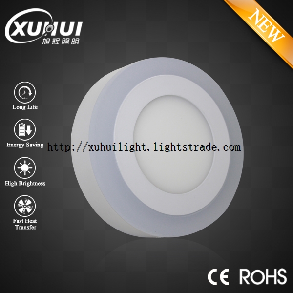 New design square round double color led Downlight ceiling panel lights recessed and surface mount