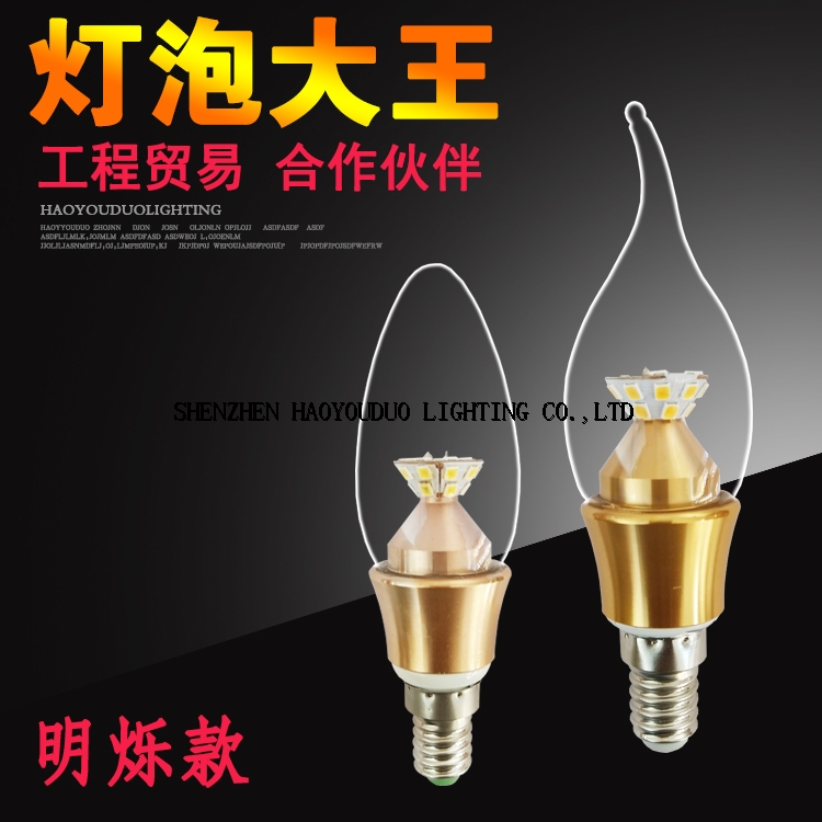 E14 E27 led candle bulb Highlight 3w5w7W 9Wchandelier crystal light souces 12W led candle bulb