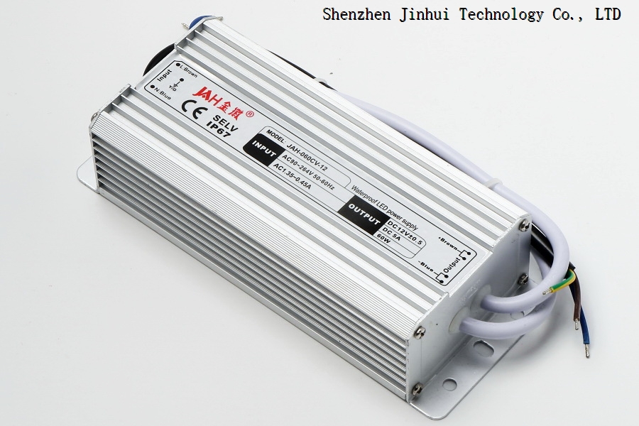 60W Waterproof Power Supply 12V 5A CE Certificate LED Drivers Manufacturer