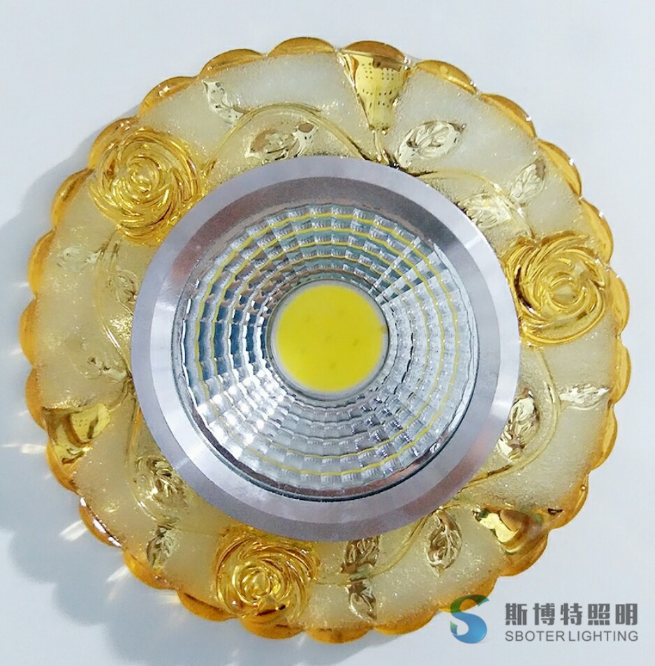 side emitting COB spot lamp resin crystal led ceiling light
