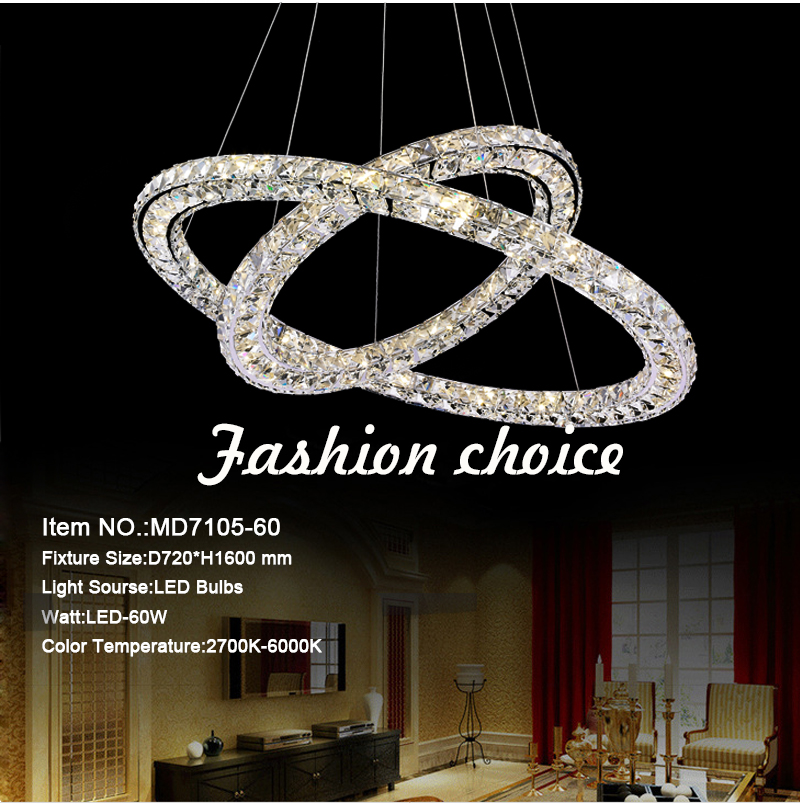 Zhongshan 60W led luxury contemporary hotel crystal chandelier lighting