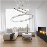 Modern Decoraive LED 72W Wire Hanging Lighting Lamps Pendant Chandeliers Lights Crystal for Hotel De