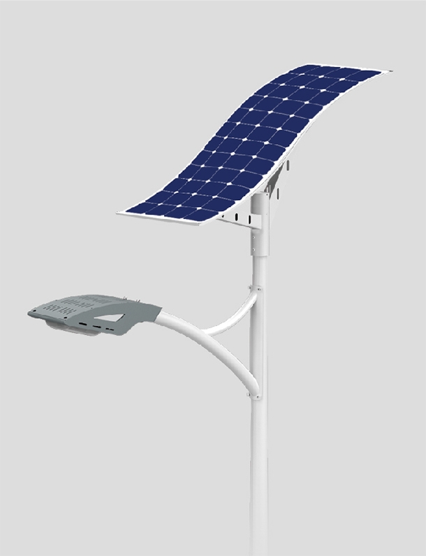50w LED solar street light with flexible solar panel
