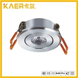 1x1W Dimmable Warm White LED Ceiling Lights