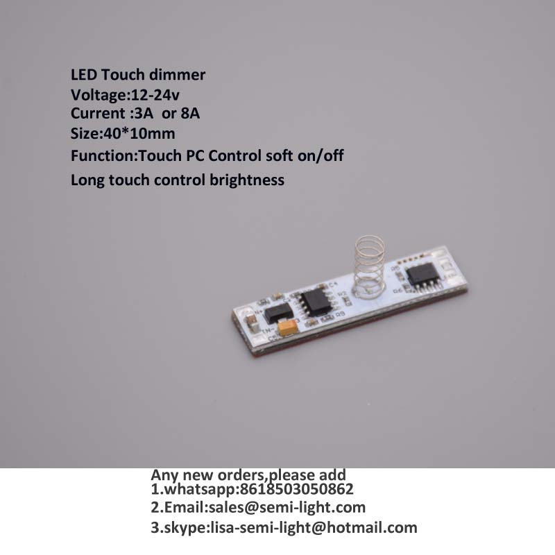 PCBA LED Touch dimmer for led aluminum profile DC12-24V 8A