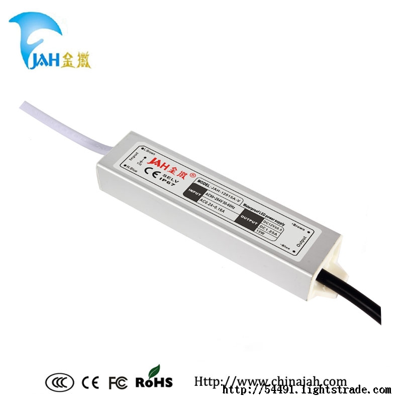 Hot selling 15W Waterproof LED power supply Non Dimmable DC 24V 0.63A CE