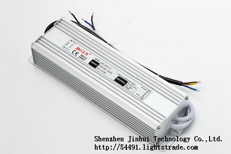 120W 12V 10A Waterproof LED power supply Constant Voltage IP67 with CE RoHS Sufficient Power