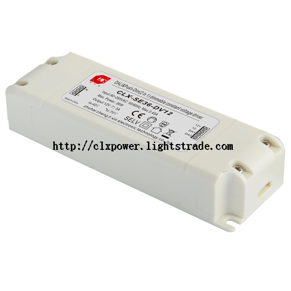 CLX 12v 36w dali constant voltage dimmableled driver ip20 ce rohs