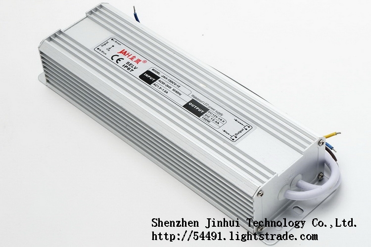 150W 12V 12.5A Waterproof LED power supply Constant Voltage IP67 with CE RoHS Sufficient Power