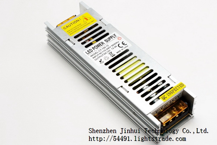 Hot selling Slim Size 150W 12V Constant Voltage Indoor House LED Power Supply Sufficient Power