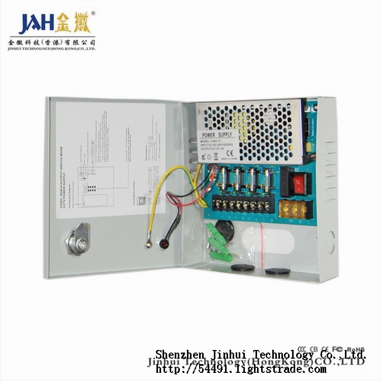 CCTV Power supply for security camera 4CH AC100-240V 60W 12V 5A LED Power Supply Constant Voltage