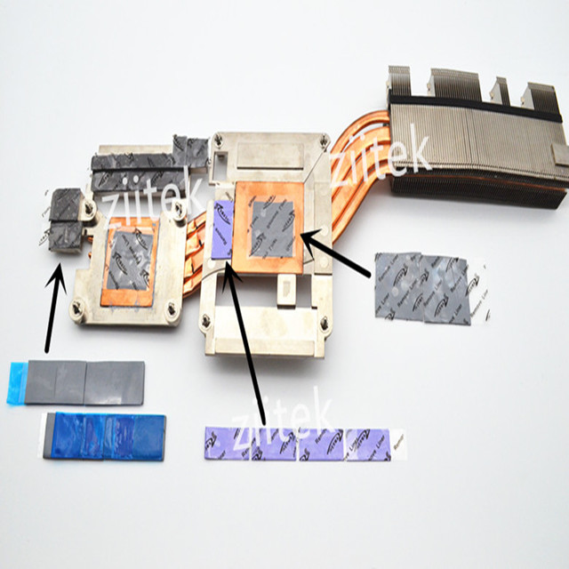 LED heatsink silicone pad thermal conductive gap filler 2W