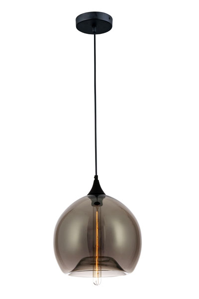 P09SM E27 pendant light Smoke grey Glass design Modern hanging lamp