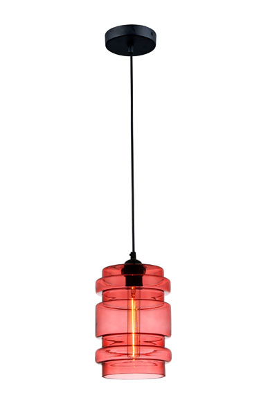 P14RD E27 pendant light Red Glass design Modern hanging lamp