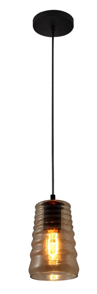 P1018C E27 pendant light Amber Glass design Vintage Modern hanging lamp
