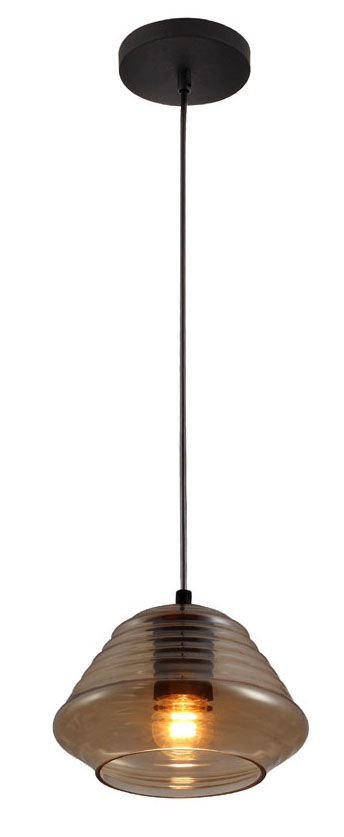 P1018B E27 pendant light Amber Glass design Vintage Modern hanging lamp