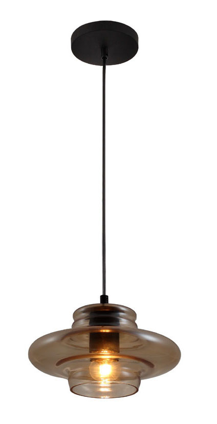 P1018A E27 pendant light Amber Glass design Vintage Modern hanging lamp