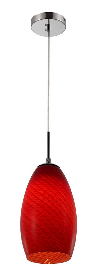 P1002R E27 pendant light Red Glass shape Retro Modern hanging lamp