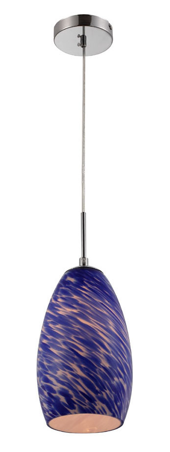 P1002B E27 pendant light Blue Glass design Vintage Modern hanging lamp