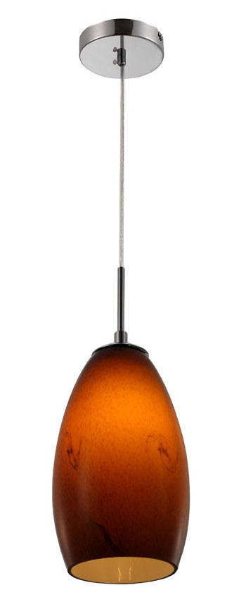 P1002A E27 pendant light Brown Glass design Retro Modern hanging lamp