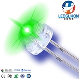 hot sell 5mm green color high brightness straw hat led diode