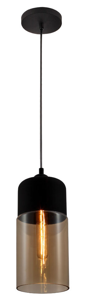 P1015CB E27 pendant light Black Glass design Vintage Modern hanging lamp
