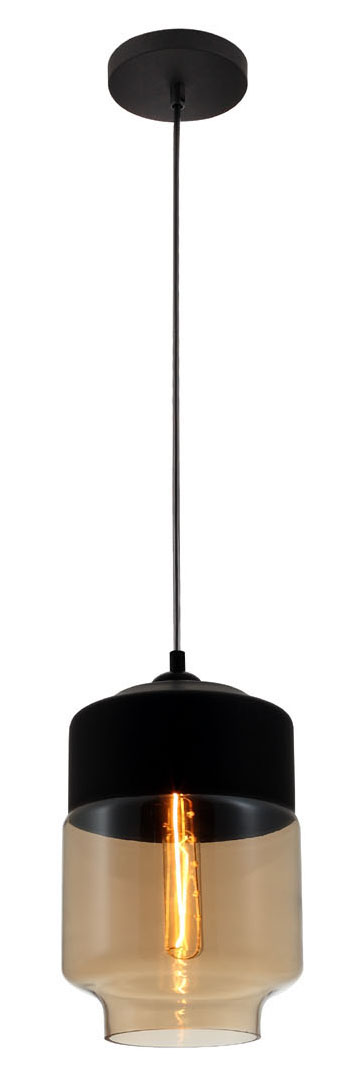 P1016CB E27 pendant light Black Glass design Vintage Modern hanging lamp