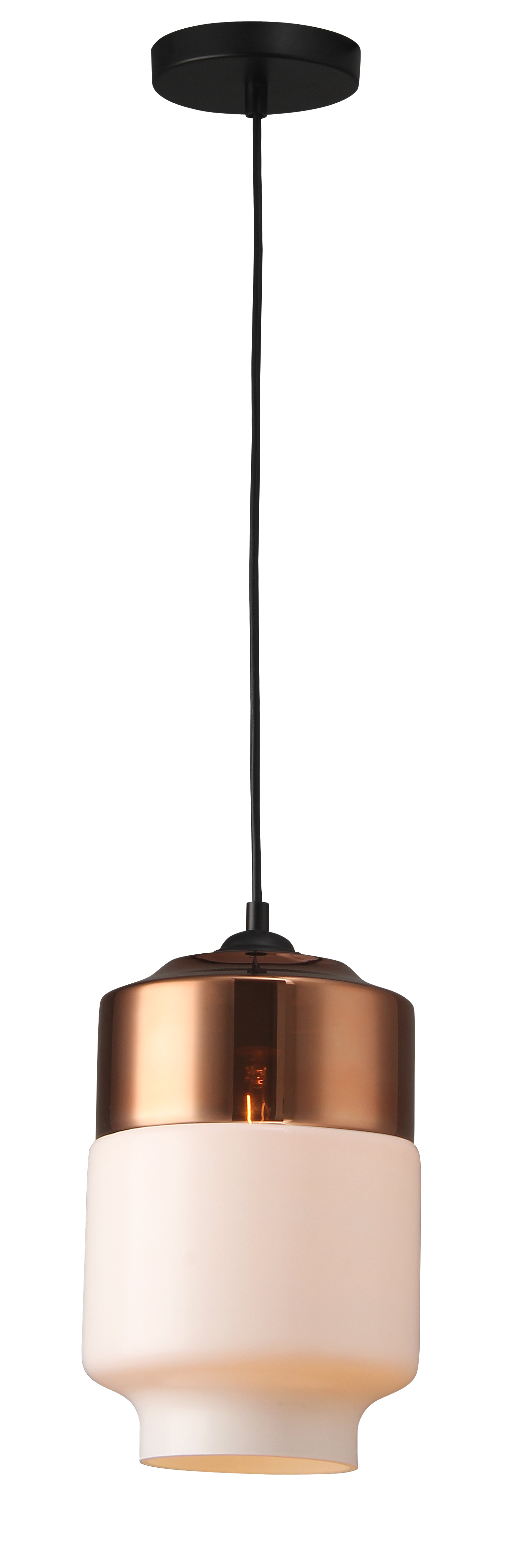 P1016CW E27 pendant light Copper and White Glass design Vintage Modern hanging lamp