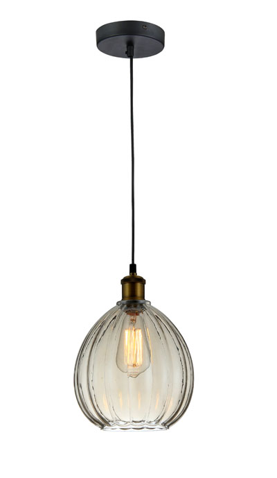 P1044CN E27 pendant light Cognac Glass Shape Vintage Modern hanging lamp