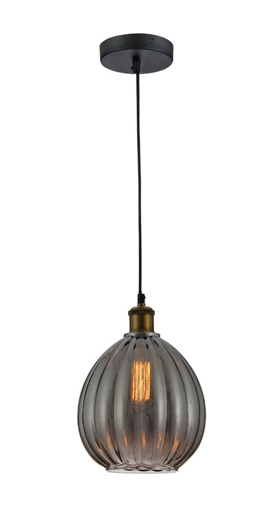 P1044SM E27 pendant light Smoke grey Glass design Vintage Modern hanging lamp