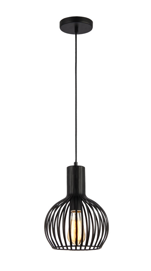 P1077 E27 pendant light Vintage Modern Black metal hanging lamp