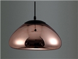 Modern glass golden UFO Industrial retro copper vintage brass pendant light