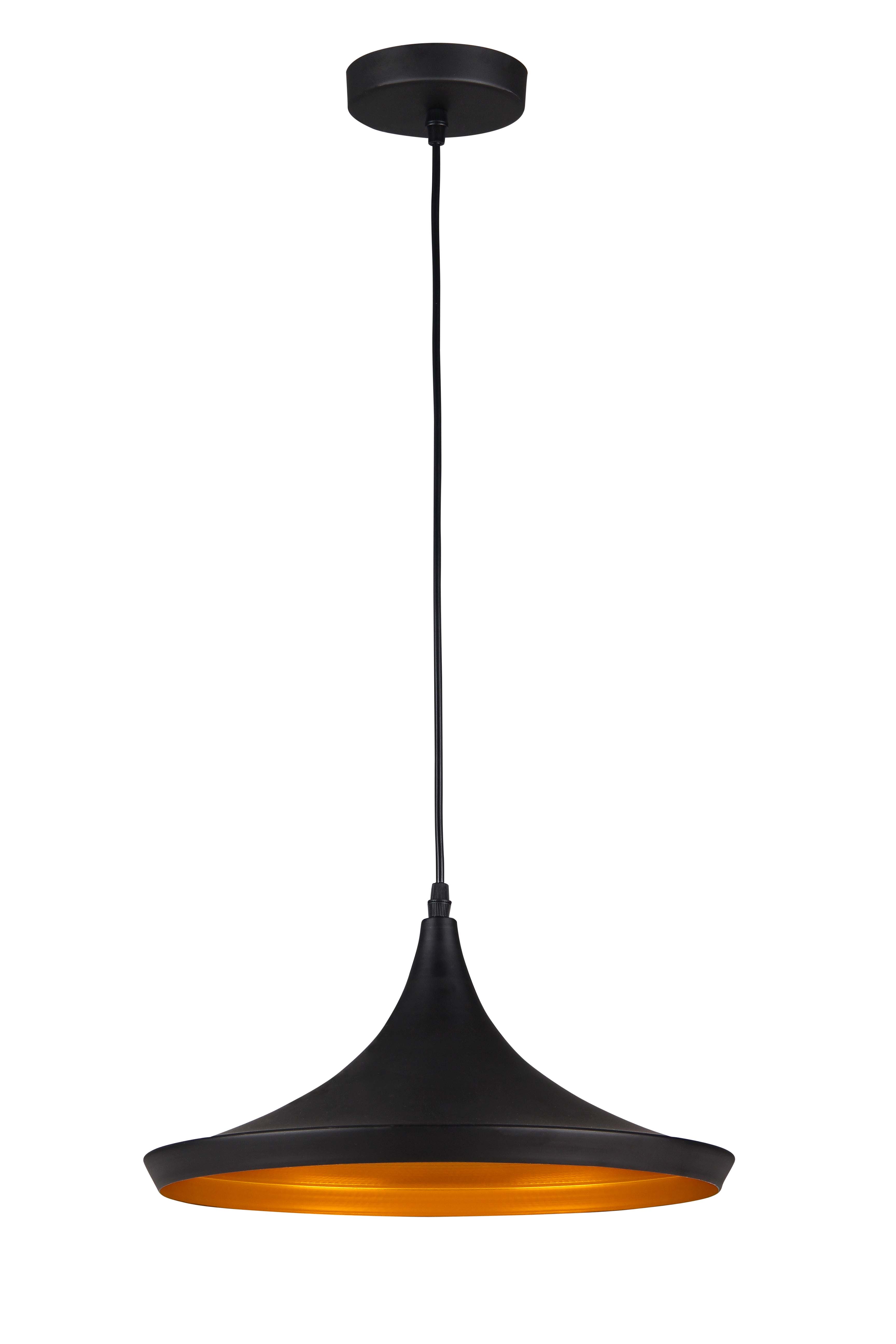 P1094BK E27 pendant light Modern Vintage Aluminum Black hanging lamp