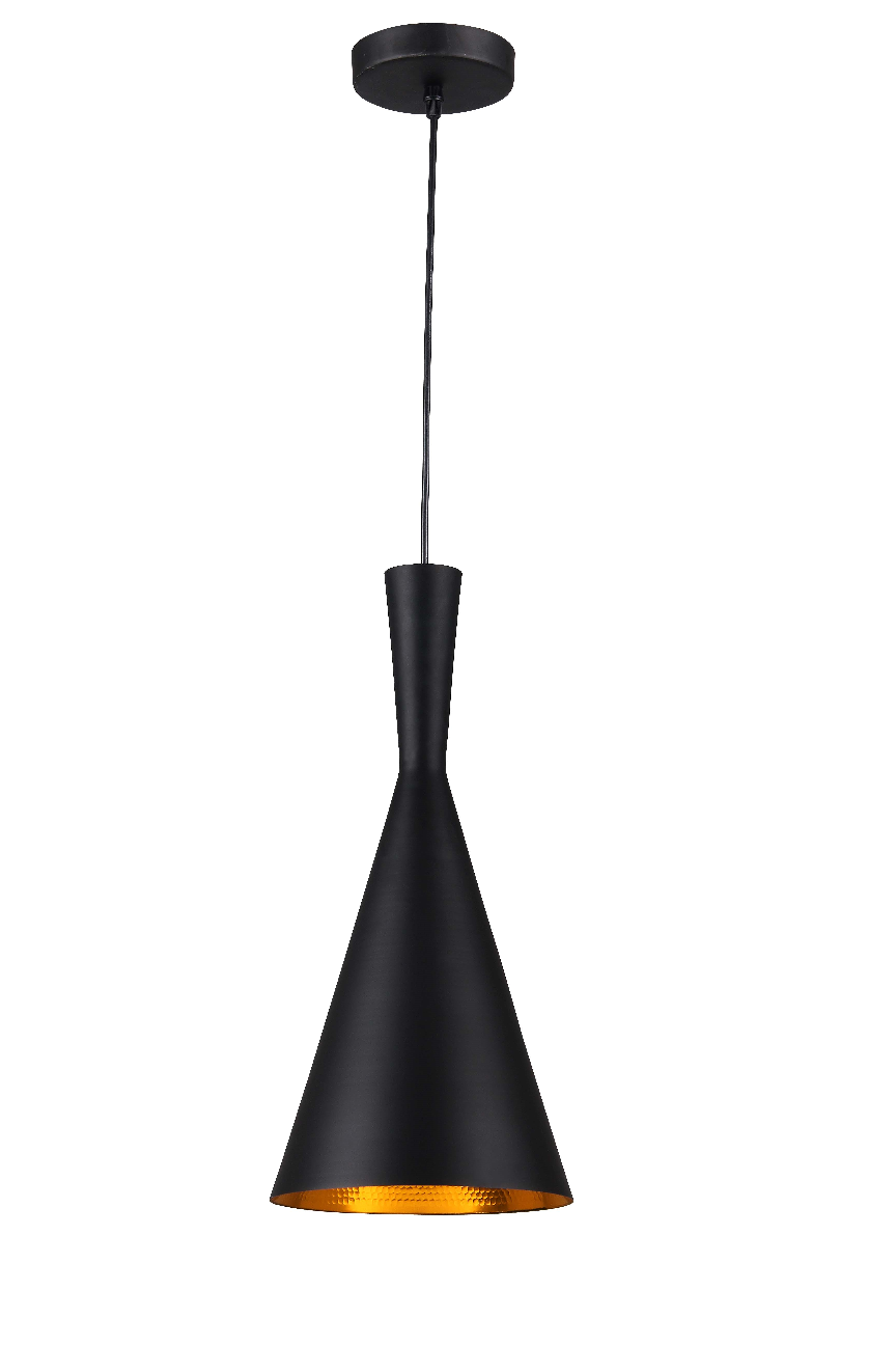 P1095BK E27 pendant light Retro Aluminum design Black Modern hanging lamp