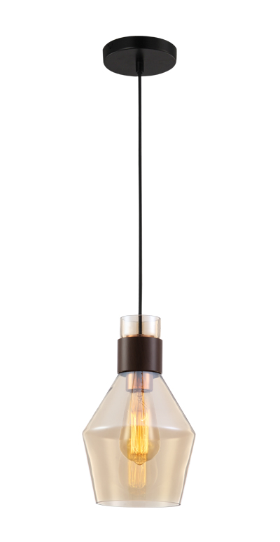 P2158CN E27 pendant light Cognac Glass design Vintage Modern hanging lamp